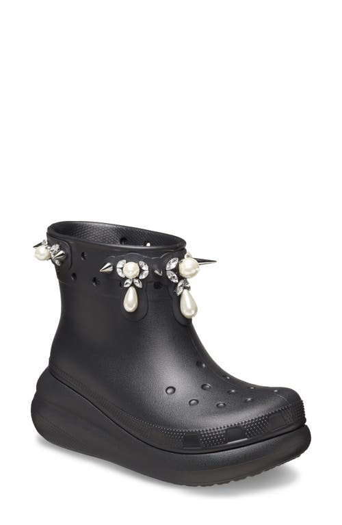 Shop Crocs X Simone Rocha Crush Platform Boot In Black