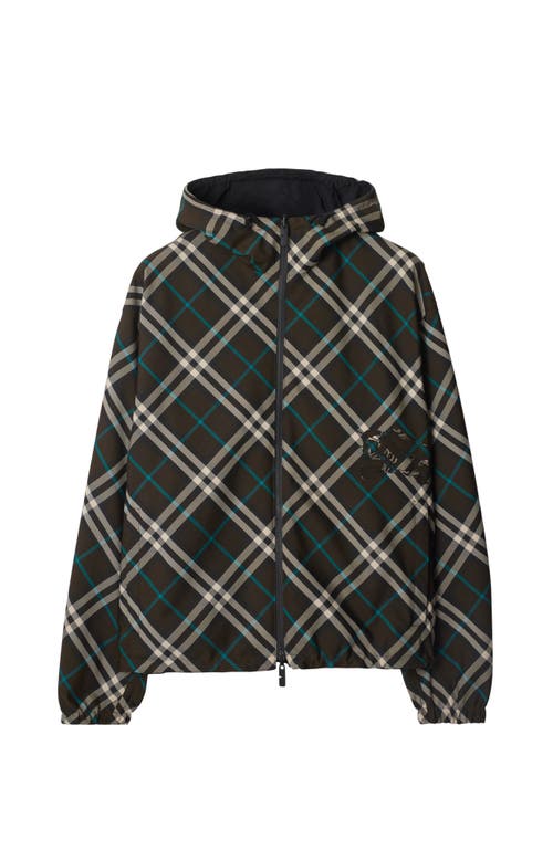 Burberry Anorak Check-pattern Zipped Hooded Jacket In Snug