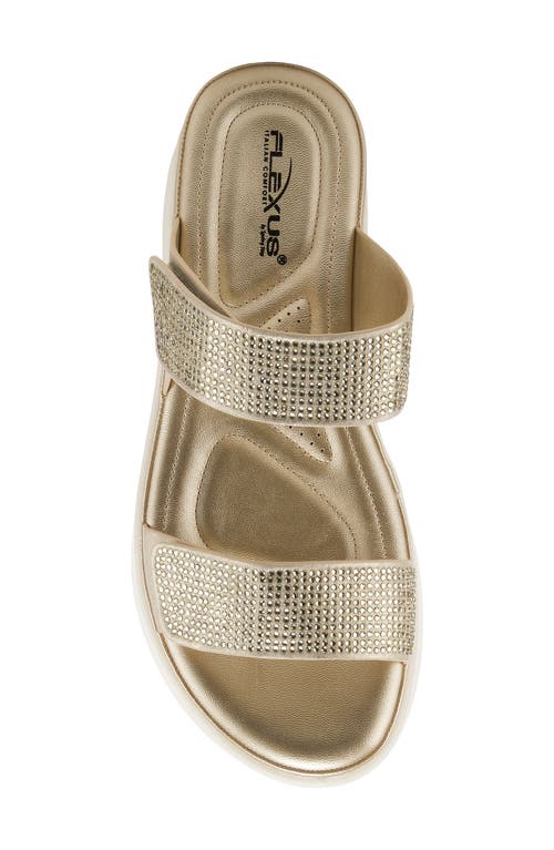 Flexus By Spring Step Bling Sandal In Soft Gold