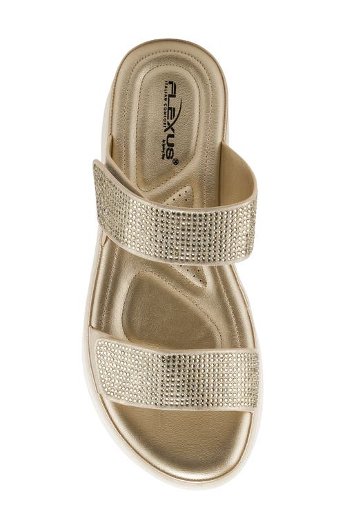 Shop Flexus By Spring Step Bling Sandal In Soft Gold