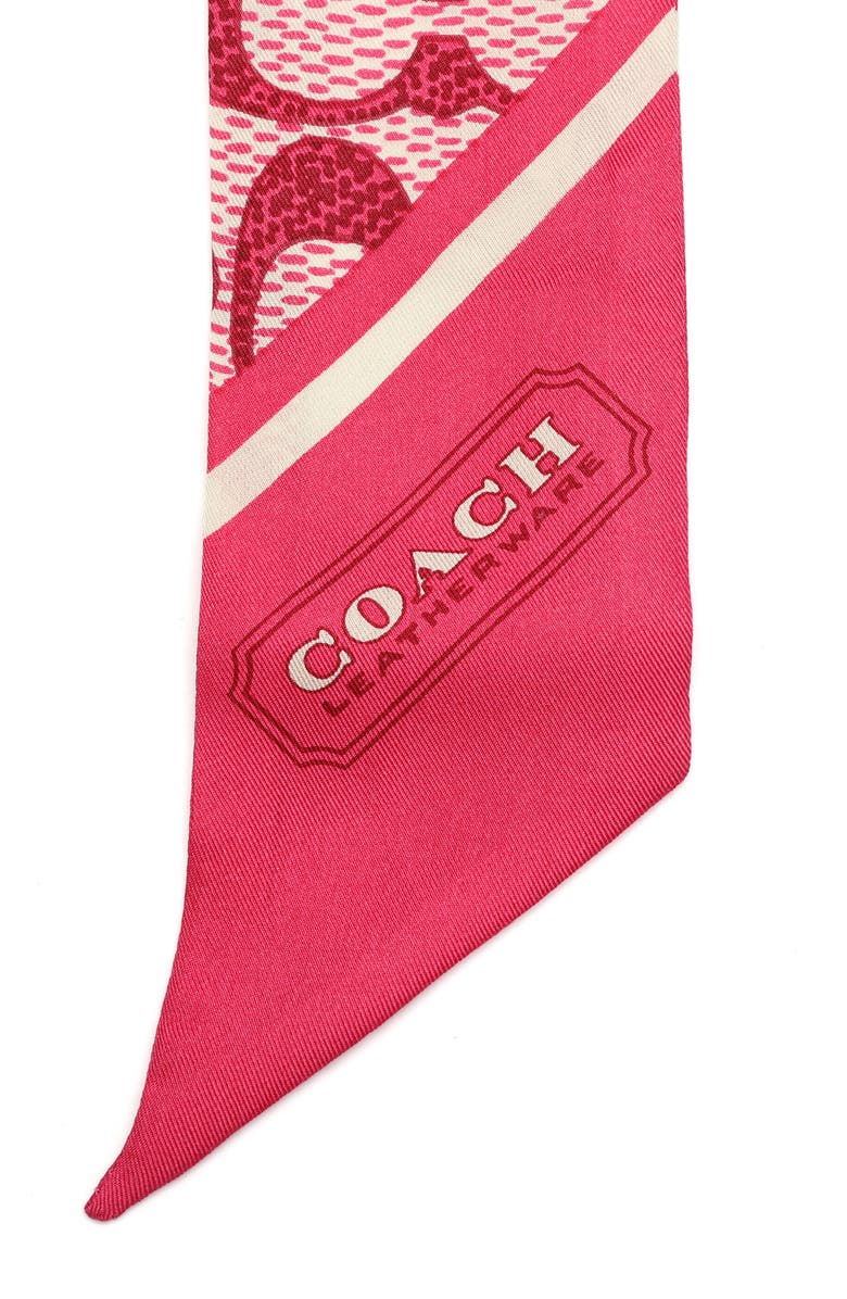 COACH Textured Signature Logo Silk Scarf Nordstrom