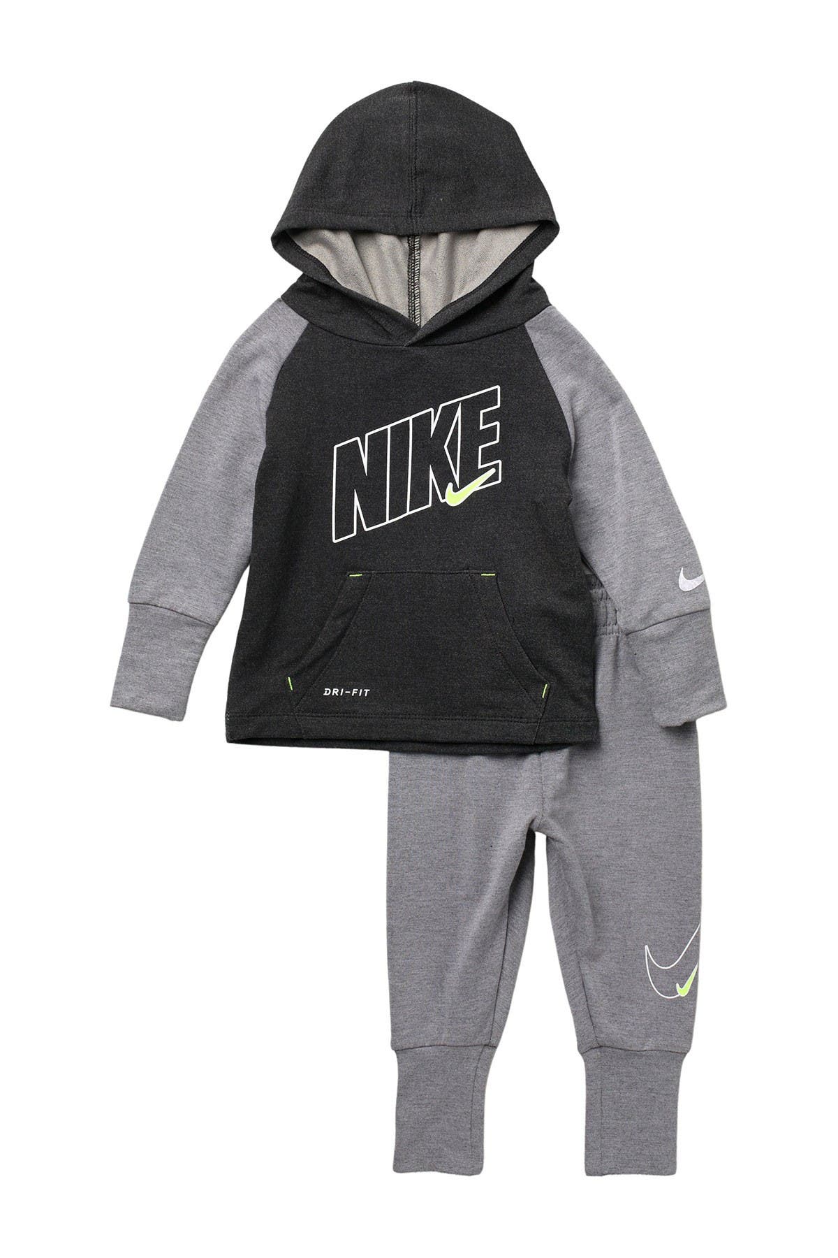 black and white nike jogger set