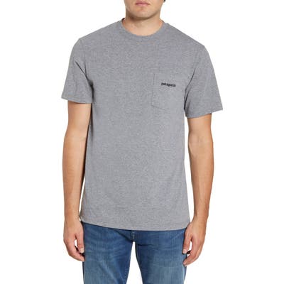 Patagonia Line Ridge Logo Responsibili-Tee Regular Fit T-Shirt, Grey