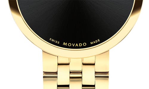 Movado Women's Museum Classic Yellow Goldtone Stainless Steel Bracelet Watch/29.5mm In Black