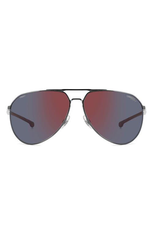 Shop Carrera Eyewear X Ducati Carduc 67mm Oversize Aviator Sunglasses In Black/red Mirror Polar