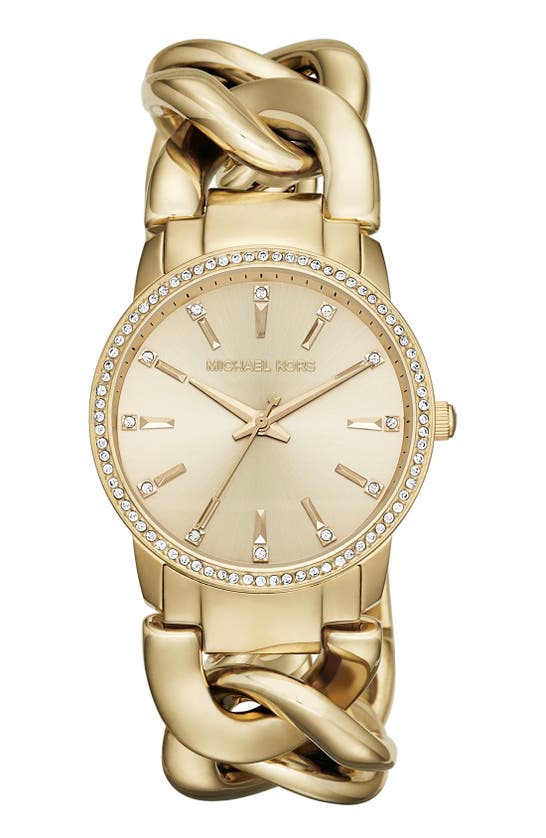 Michael Michael Kors Michael Kors 'lady Nini' Chain Link Bracelet Watch, 35mm In Gold