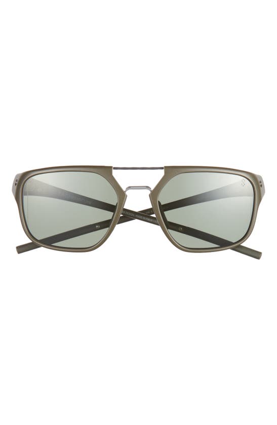 Shop Tag Heuer Line 56mm Square Sport Sunglasses In Matte Dark Green / Green Polar