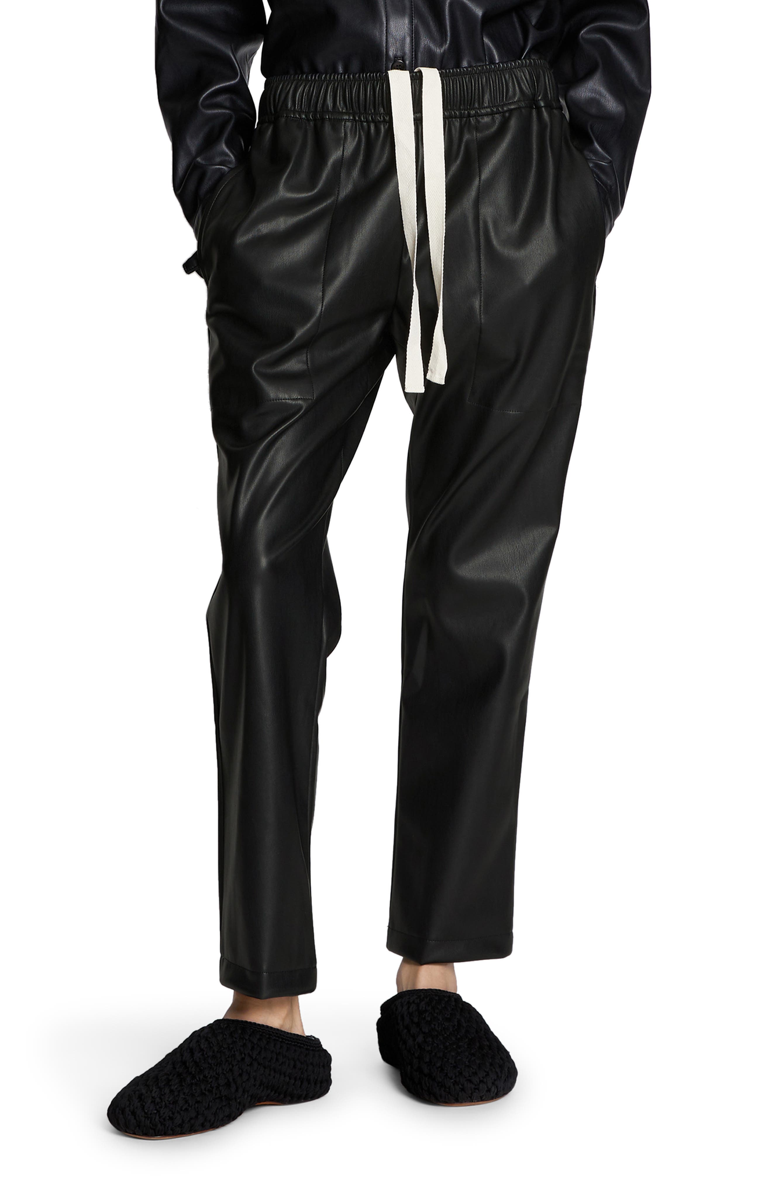 Faux Leather Joggers 