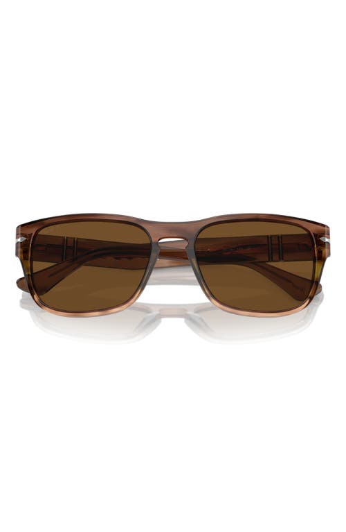 Persol 55mm Polarized Pillow Sunglasses in Brown at Nordstrom