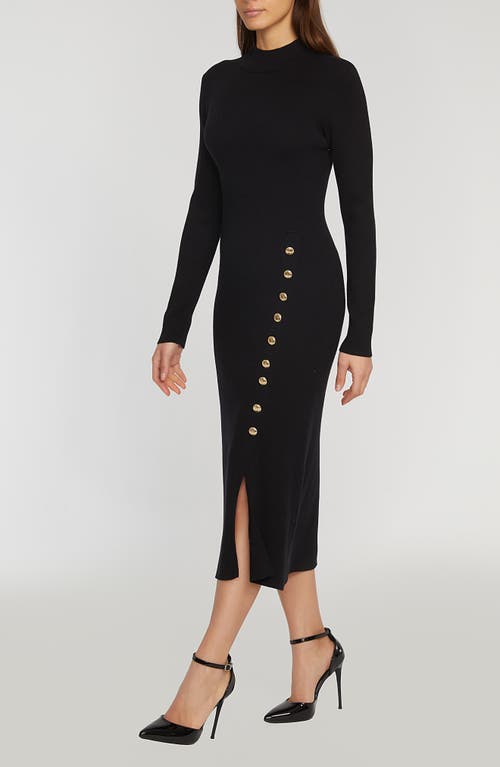 Elie Tahari The Chaya Sweater Dress In Noir