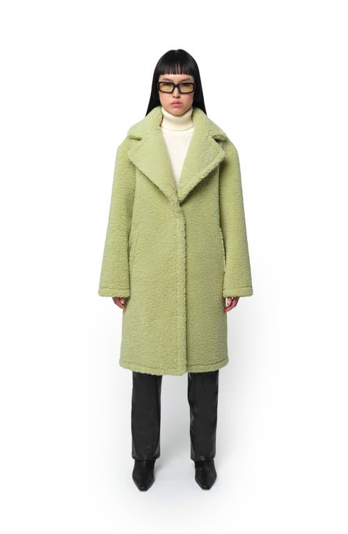 Shop Apparis Anei Reversible Faux Shearling Coat In Pistachio