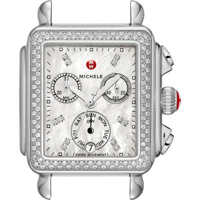 Michele Deco Diamond Diamond Dial Watch Head, 3m X 35Mm