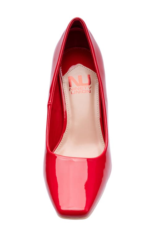 Shop Ninety Union Blast Square Toe Pump In Red