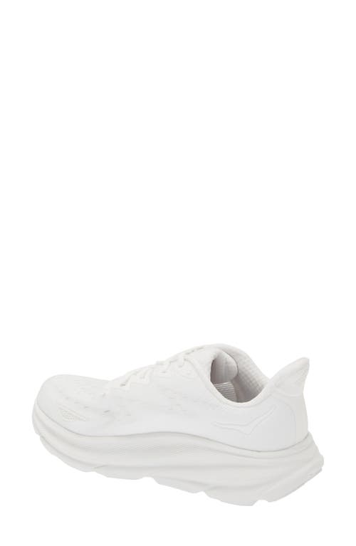 Shop Hoka Clifton 9 Running Shoe In White/white