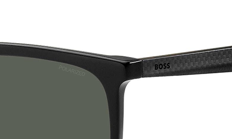 Shop Hugo Boss 57mm Rectangular Sunglasses In Black