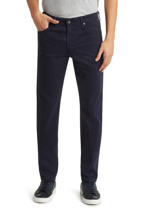 Blue 5-Pocket Pants for Men