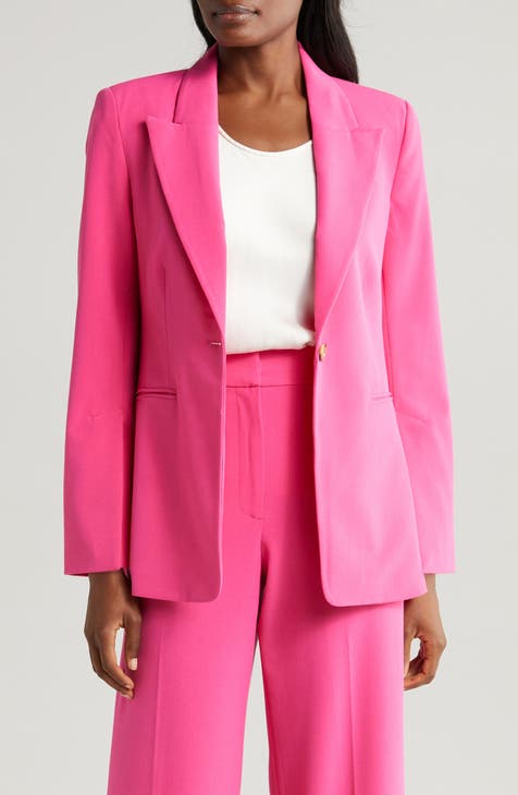 Women 's 3 Piece Solid Business Blazer Pant Suit Set for Work Office  Outfits Women Sets Solid Three-piece Women's Suit With Vest + Suit Jacket +  Shorts Hot Pink S 
