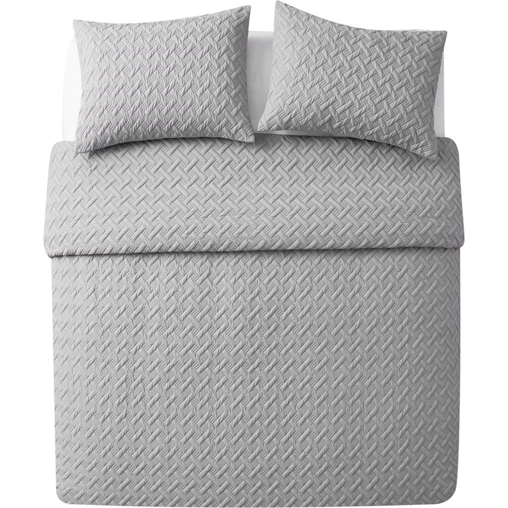 Vcny Home Nina Embossed Comforter Set In Grey