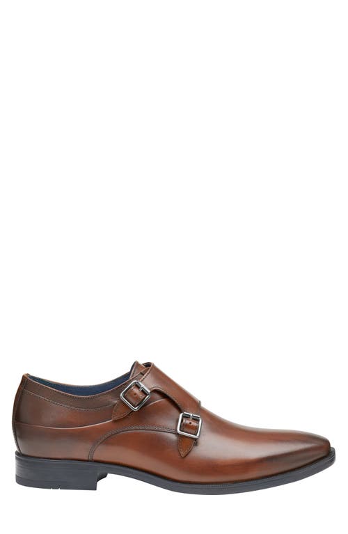 Johnston & Murphy Men's Gibbons Double-buckle Monk Oxfords In Brown Full Grain