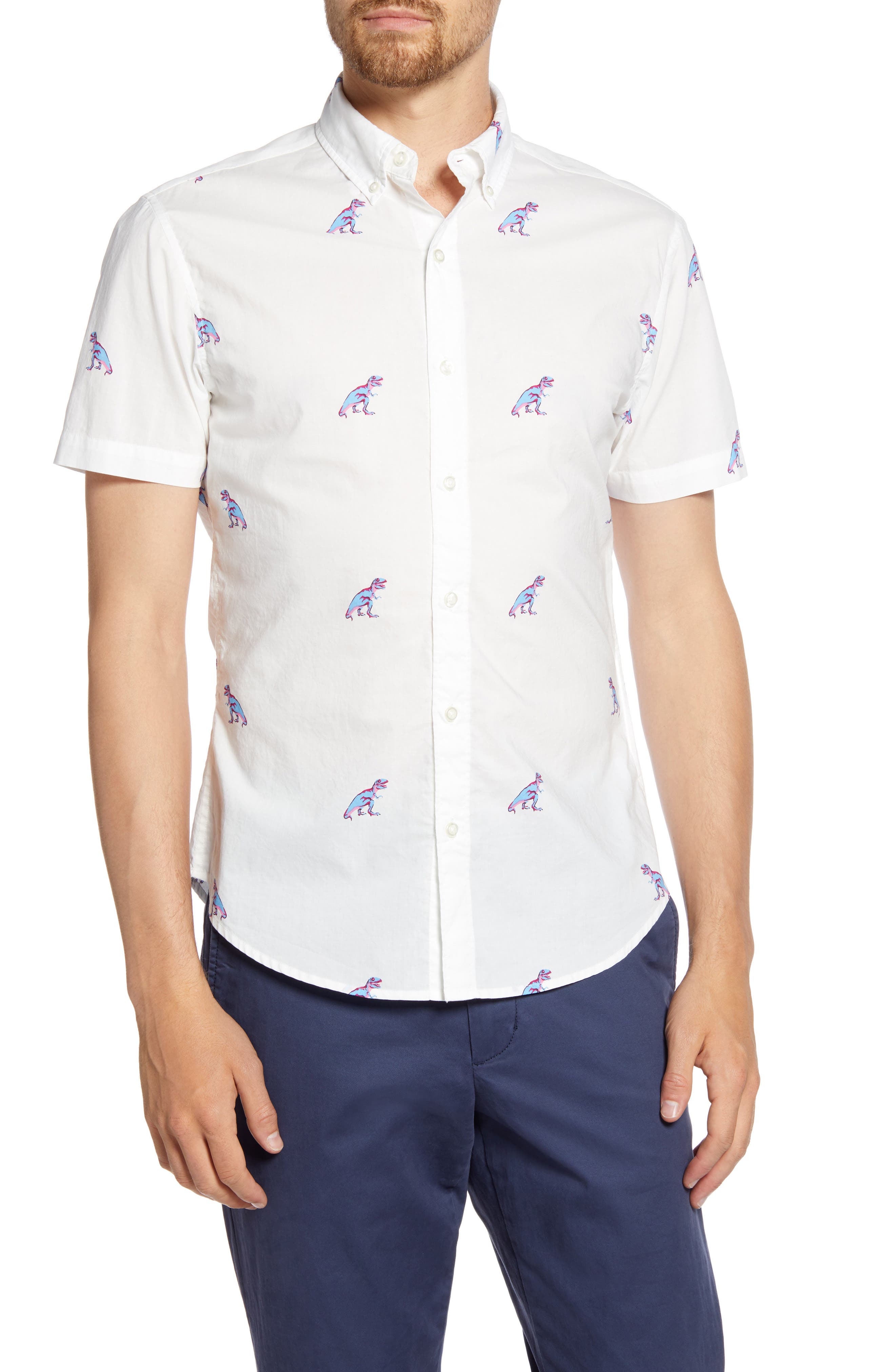 Bonobos Slim Fit Dinosaur Short Sleeve 