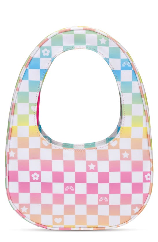 Iscream Kids' Ombé Checkerboard Shoulder Bag In Pink Multi
