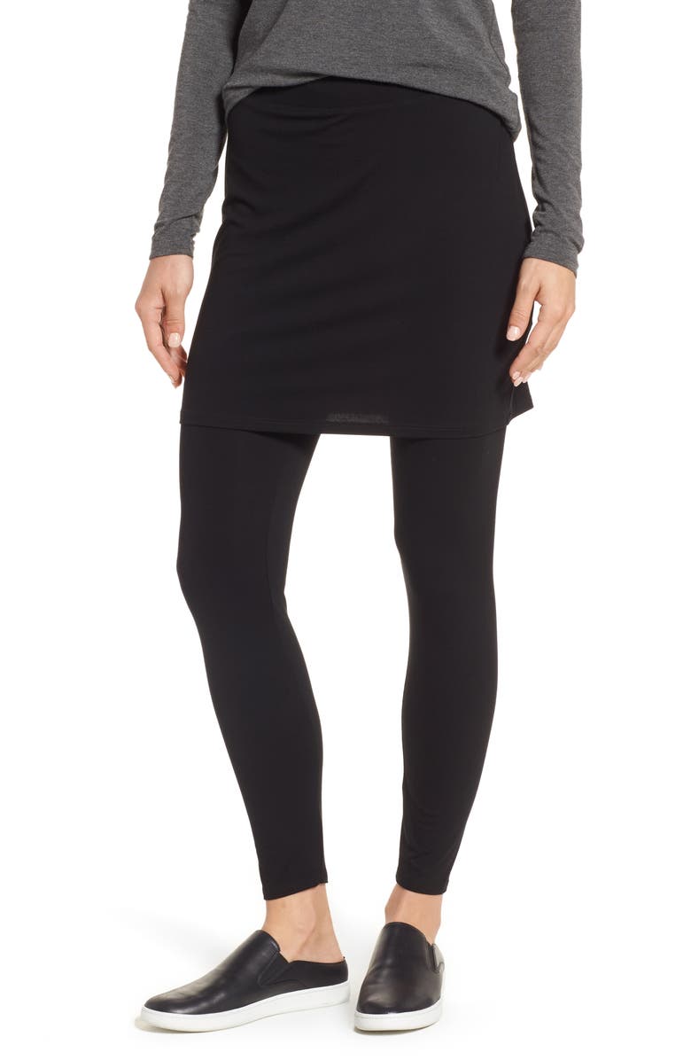 Eileen Fisher Skirted Ankle Leggings (Regular & Petite) | Nordstrom