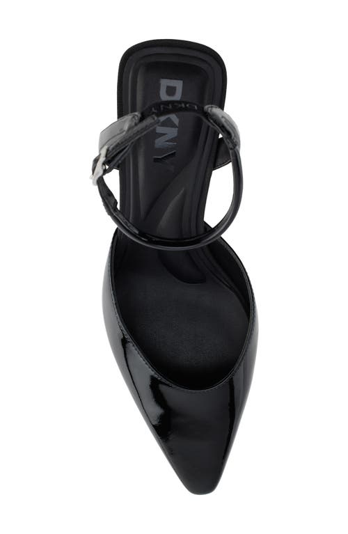 Dkny Ankle Strap Pointed Toe Pump In Black
