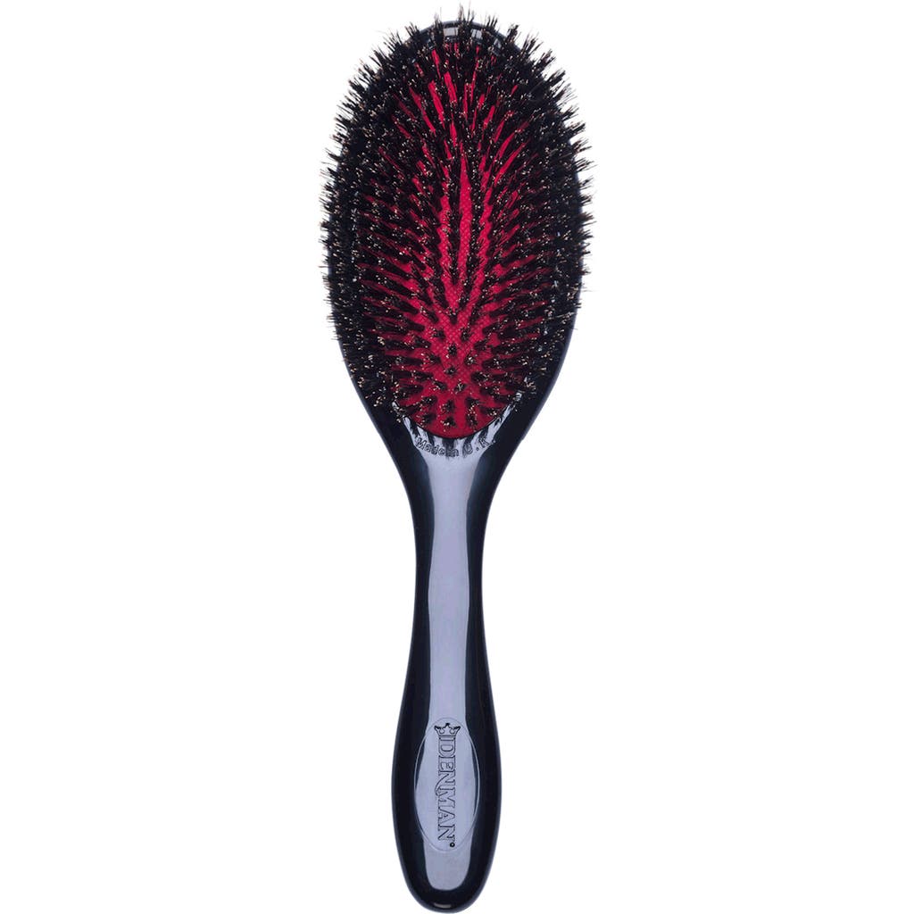 Denman D82m The Finisher Hairbrush In Boar Bristles Black