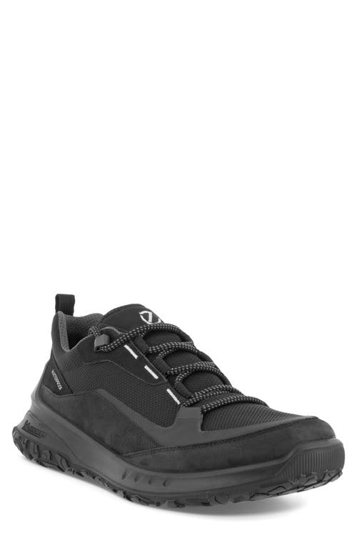 Ecco Ult-trn Low Waterproof Hiking Shoe In Black/black