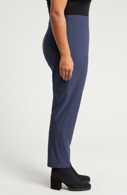Eileen Fisher High Waist Slim Stretch Ankle Pants In Nocturne