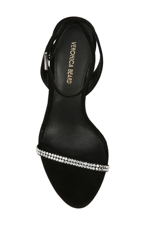 Shop Veronica Beard Maya Ankle Strap Sandal In Black/crystal