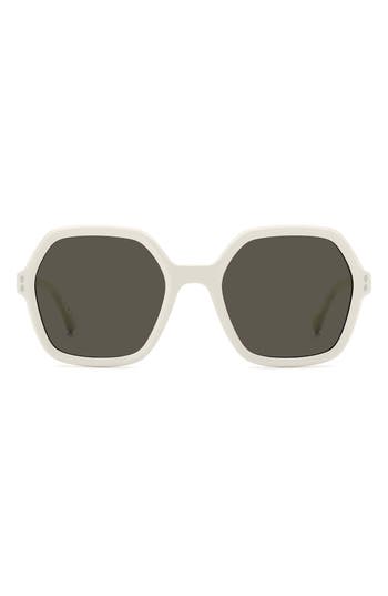 Isabel Marant 55mm Gradient Square Sunglasses In Ivory/grey