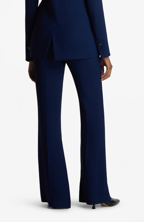 Shop St John St. John Collection Textured Crepe Pants In Royal Blue