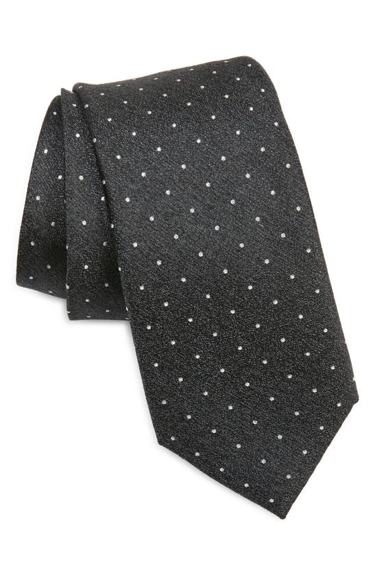 Shop Nordstrom Warren Dot Silk Tie In Black