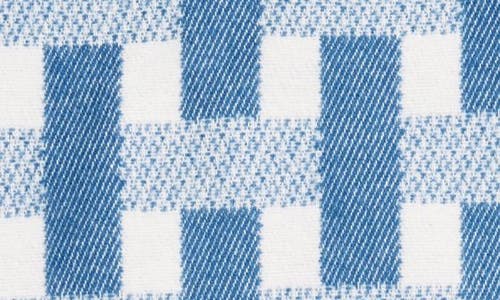 Johnstons Of Elgin Basket Weave Jacquard Wool & Cashmere Throw Blanket In Sapphire White