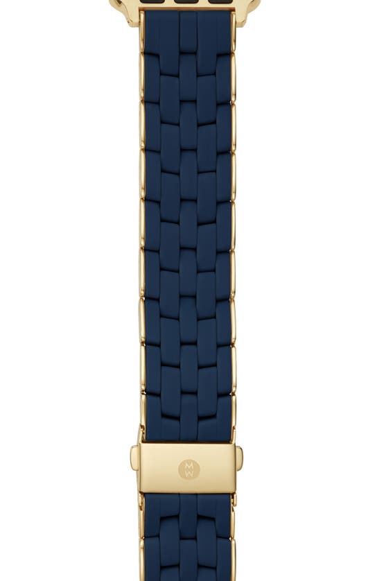 Michele Silicone 20mm Apple Watch® Bracelet Watchband In Navy