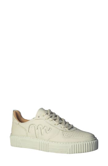 Shop Sandro Moscoloni Low Top Leather Sneaker In White/white