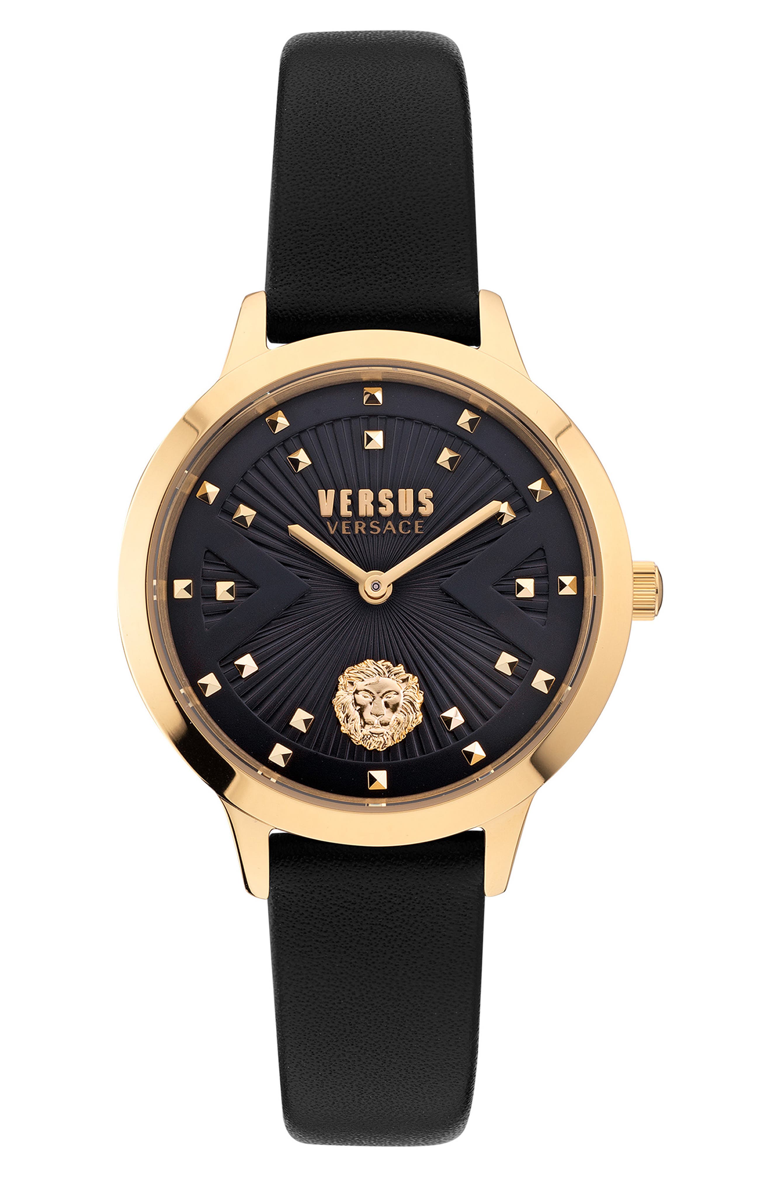 VERSUS Versace Palos Verdes Leather Strap Watch