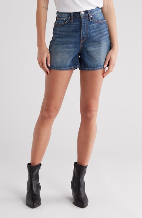 Maya High Waist Denim Shorts (Charlock)