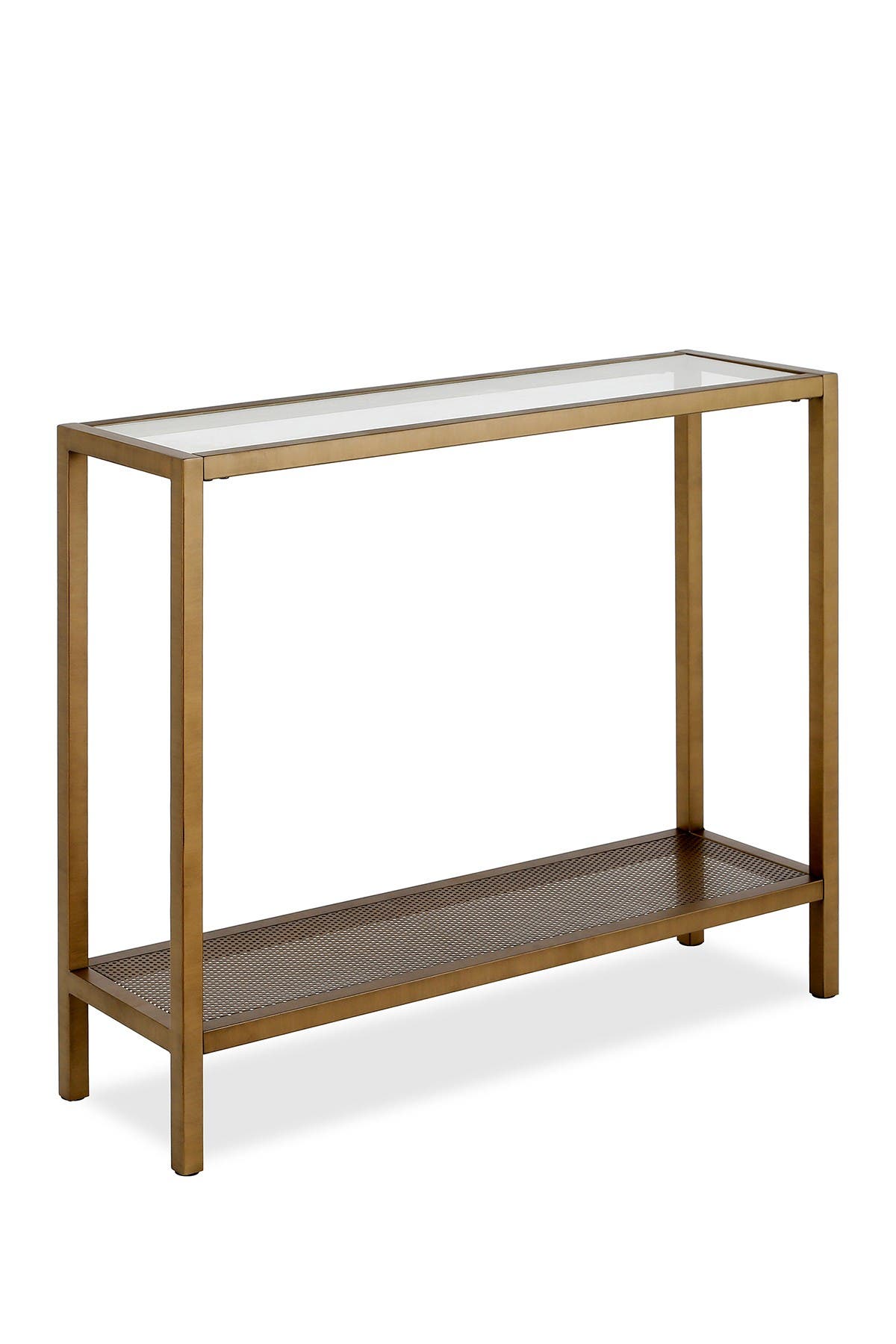 Addison And Lane Rigan 36" Brass Finish Console Table