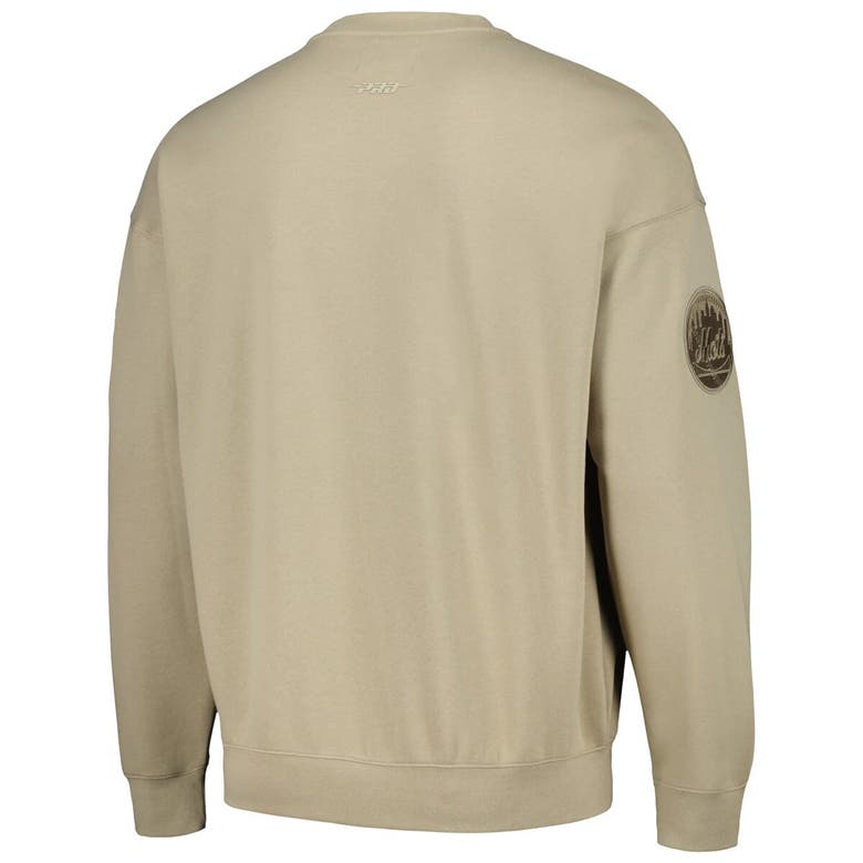Shop Pro Standard Pewter New York Mets Neutral Drop Shoulder Pullover Sweatshirt