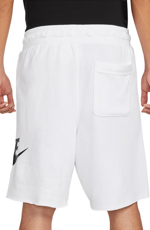 Shop Nike Club Alumni Sweat Shorts In White/white/black