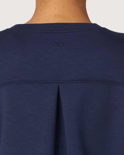 Rebody Active Essential Scuba Crewneck Sweatshirt In Cool Navy