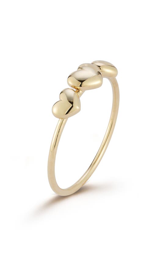 Shop Ember Fine Jewelry Triple Heart Band Ring In 14k Gold