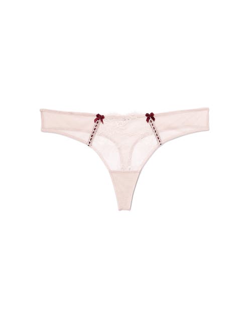 Shop Adore Me Yara Thong Panties In Medium Beige