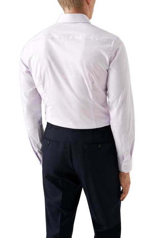 Shop Eton Slim Fit Microcheck Stretch Cotton & Lyocell Dress Shirt In Light Pastel Purple