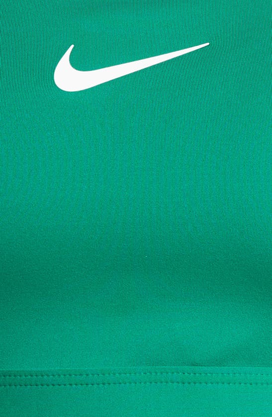 Shop Nike Dri-fit Padded Sports Bra In Malachite/ White