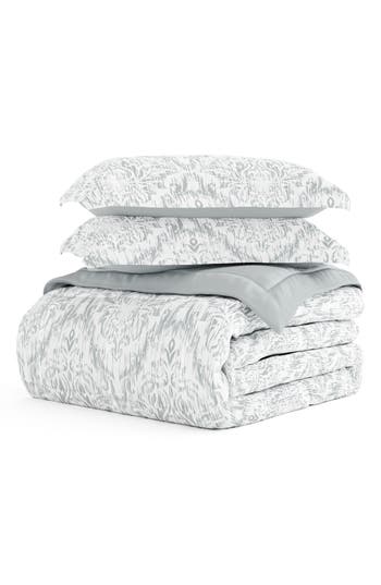 Homespun Premium Down Alternative English Countryside Reversible Comforter Set In Light Gray
