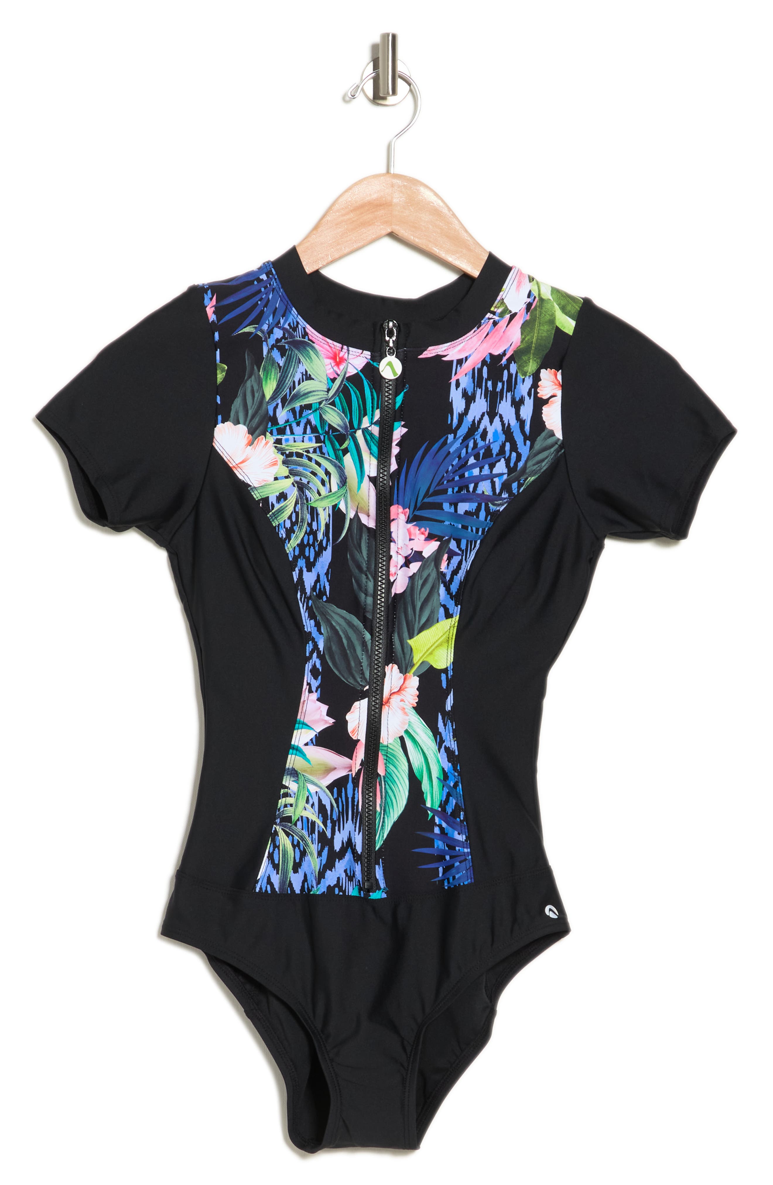 swimming costume with sleeves and shorts