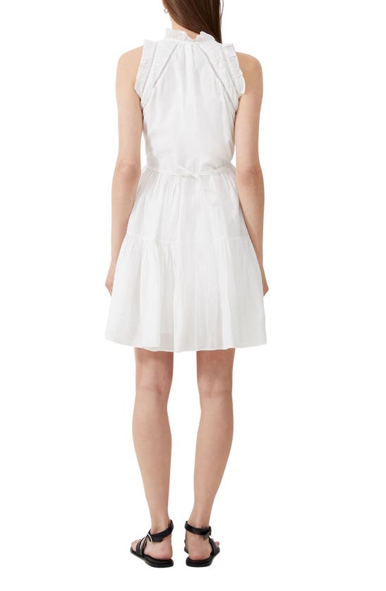 Shop French Connection Emily Lace Trim Tiered Dress In Summer White